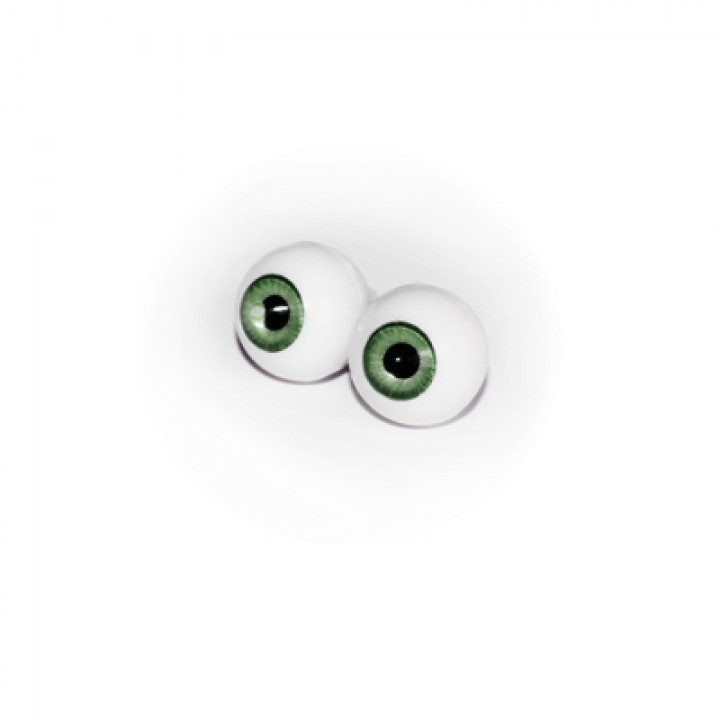 Глазки для кукол зеленые 12 мм.