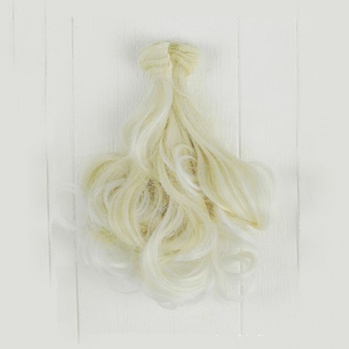 Волосы для кукол Завитки-белый цветок 15см.