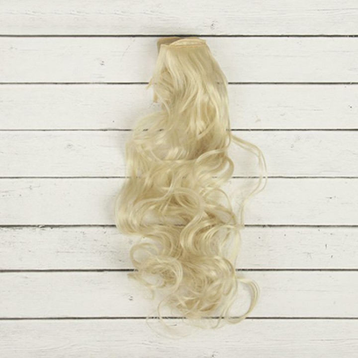 Волосы для кукол Кудри-белый цветок, 40 см.