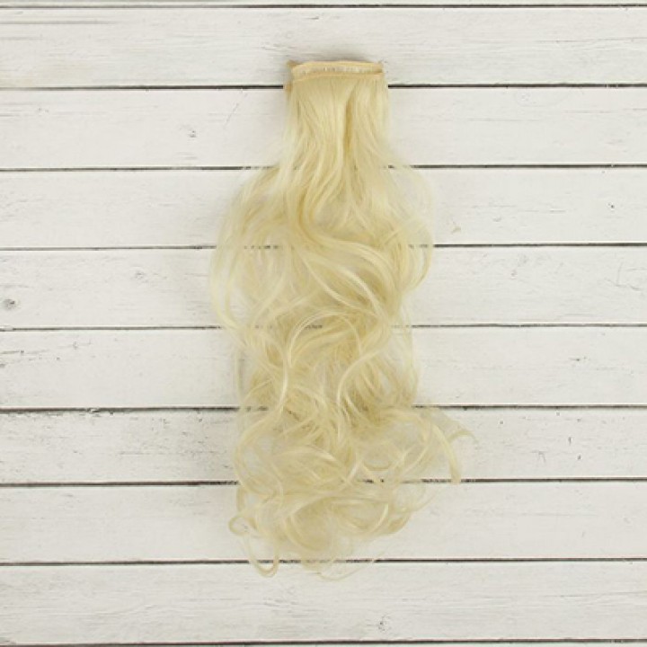 Волосы для кукол Кудри-блонд, 40 см.