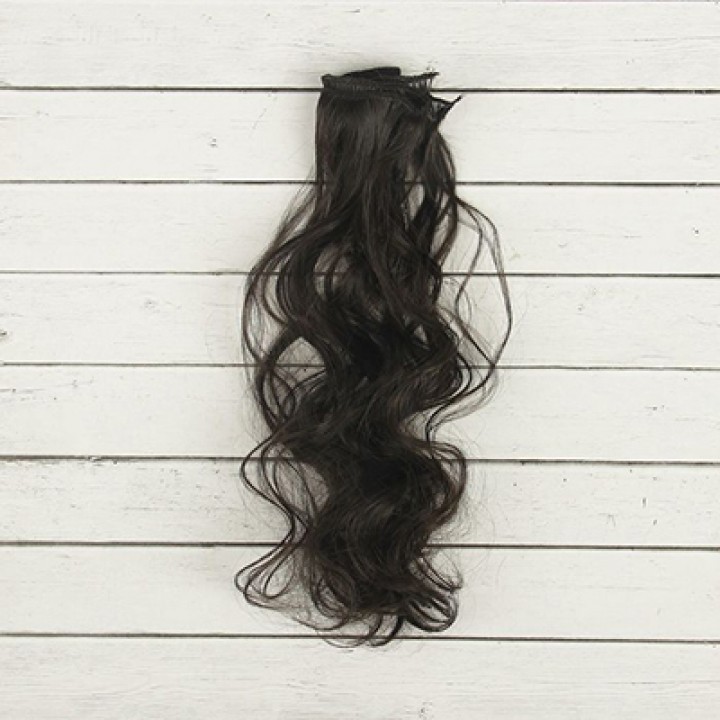 Волосы для кукол "Кудри-тёмный каштан", 40 см.