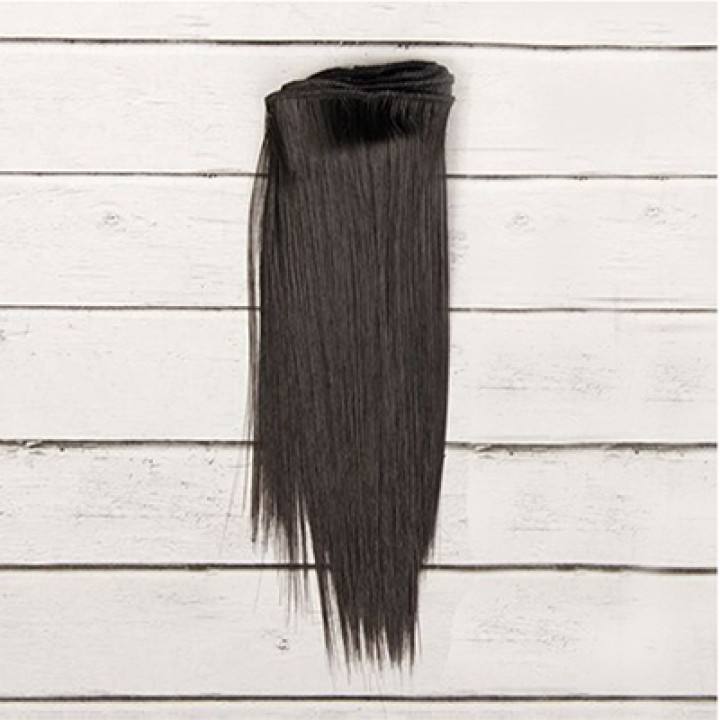 Волосы для кукол "Прямые-тёмный каштан", 15 см.