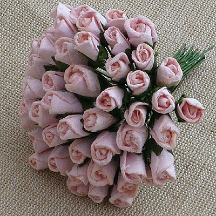 Бутоны роз светло-персиковый цвет, 12 мм. 5 шт.