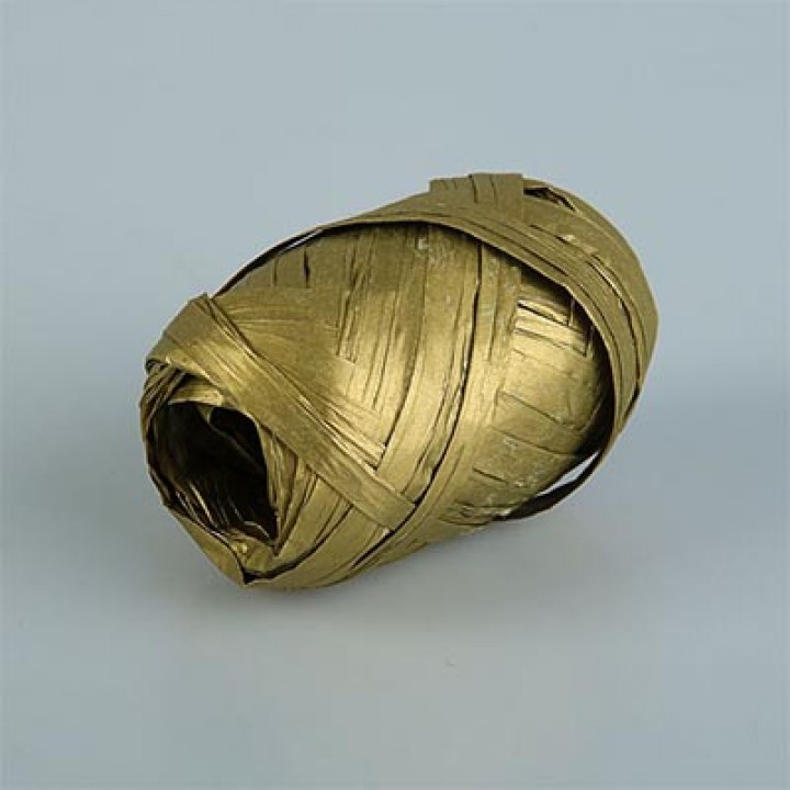 Рафия метализированная золото 3.5 мм х 10 м