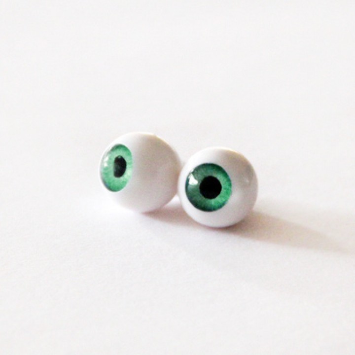 Глазки для кукол зеленые 8 мм.