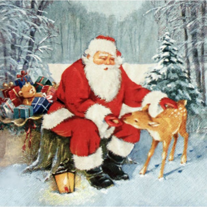 Дед Мороз с оленёнком - 2