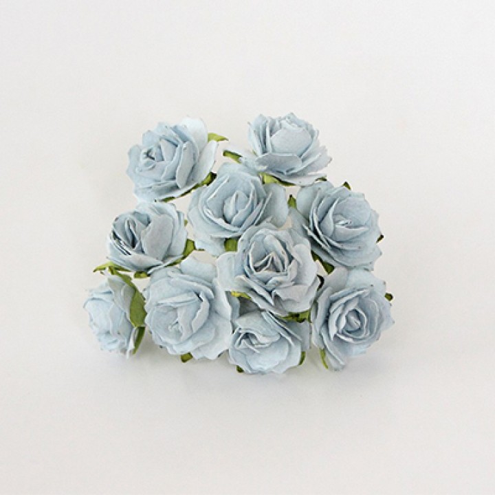 Розы голубые, 2 см., 10 шт.