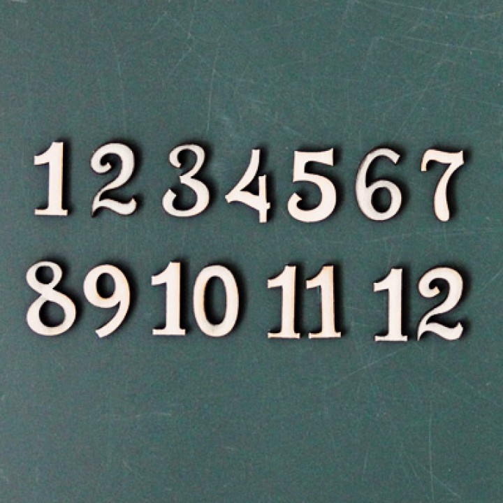 Цифры N1 - 2,5 см.