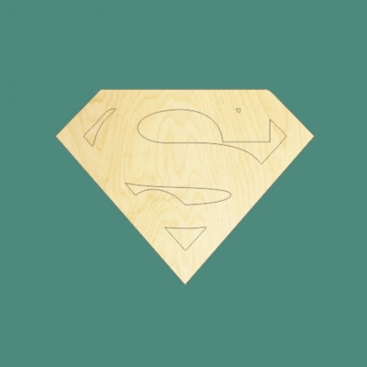 Основа для броши Значок Супермена 3,5х2,6 см.