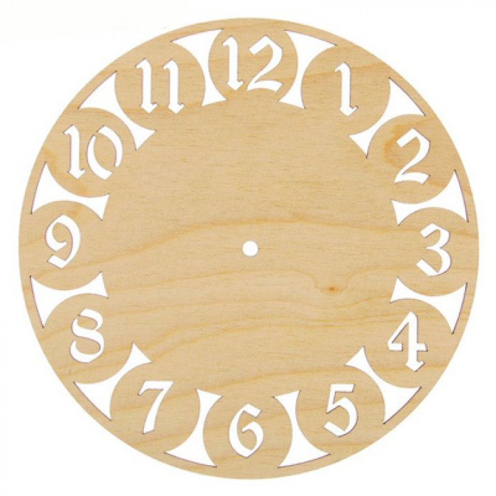 Основа для часов "Циферблат арабский", диаметр 24см.