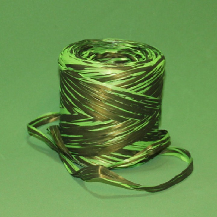Рафия двухцветная зеленый/салатовый, 1м.