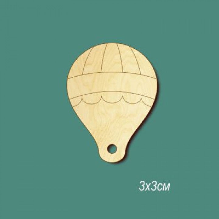 Основа для броши - Воздушный шар, 3 см.