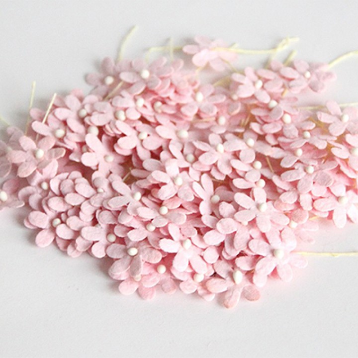 Цветочки, розово-персиковые, 2 см., 10 шт.