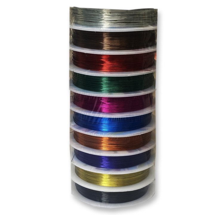 Набор ювелирной проволки, разноцветный, 0,3 мм. 30м.