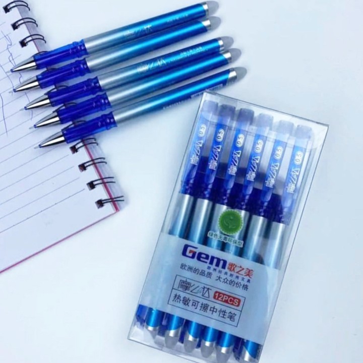 Ручка пиши-стирай синяя 12шт.