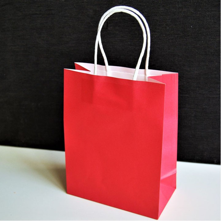 Крафт пакет бордовый 12шт. 16х22см.