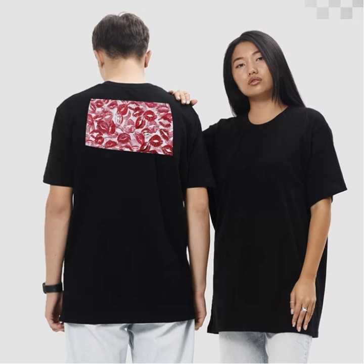 Футболка черная одна (КР, БЕЛ краска) 25