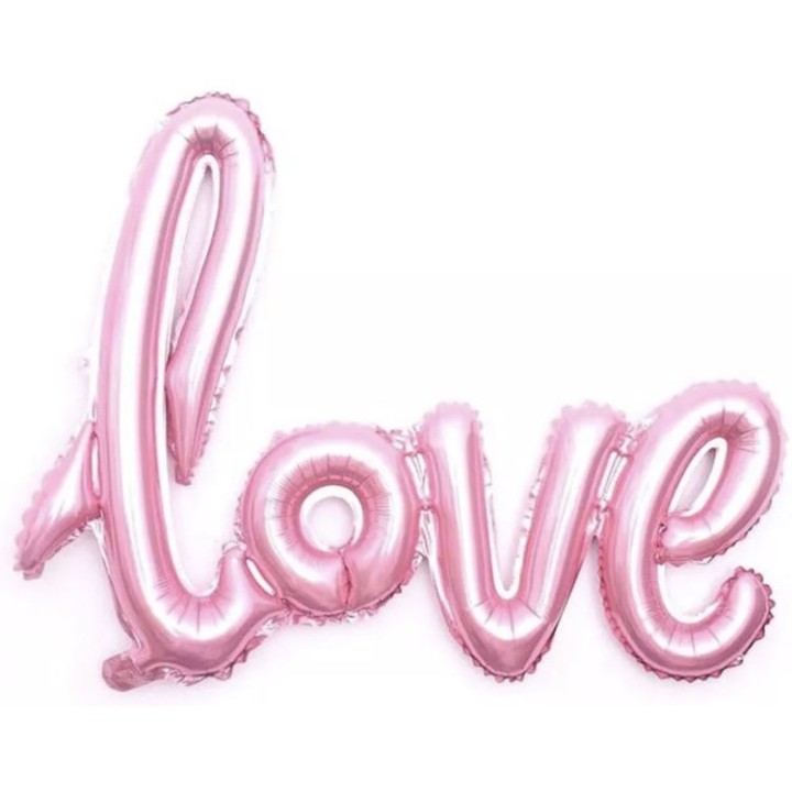 Шарик надпись Love, розовый.