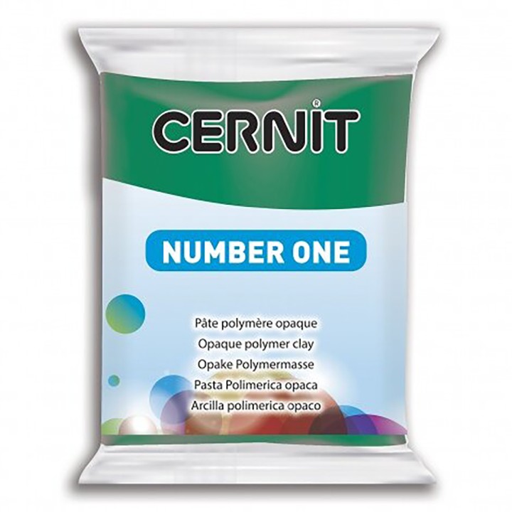 Полимерная глина CERNIT Number One, 56гр, цвет зеленый изумруд