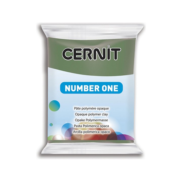 Полимерная глина CERNIT Number One, 56гр, цвет оливковый