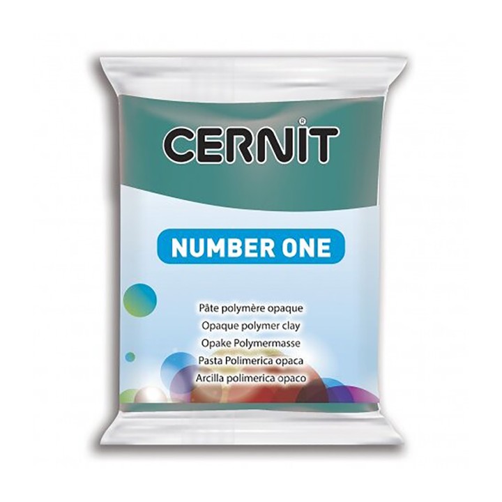 Полимерная глина CERNIT Number One, 56гр, цвет зеленая ель