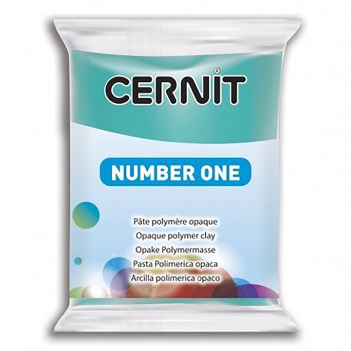 Полимерная глина CERNIT Number One, 56гр, цвет зеленая бирюза