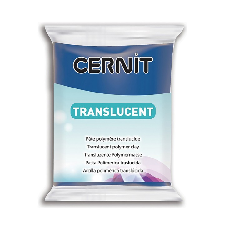 Полимерная глина CERNIT translucent, 56гр, прозрачный сапфир
