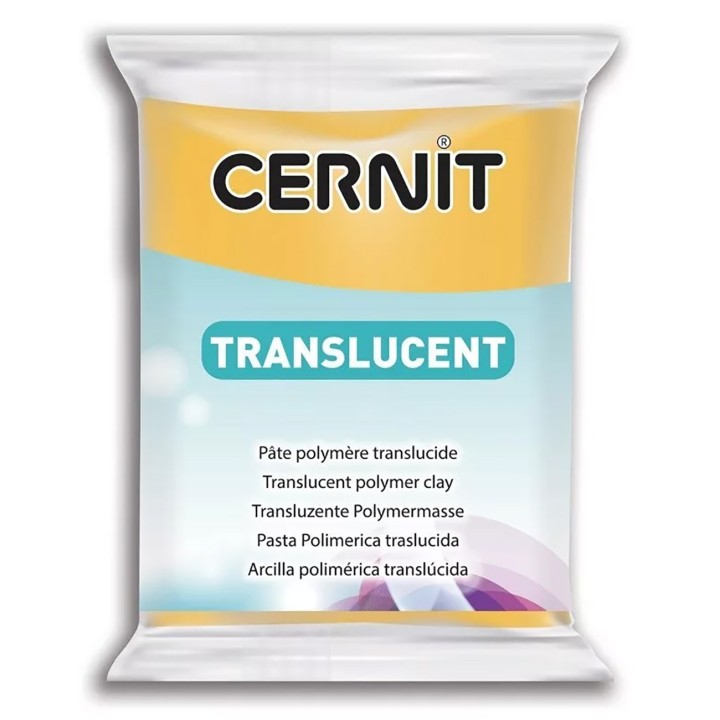 Полимерная глина CERNIT translucent, 56гр, прозрачный янтарь