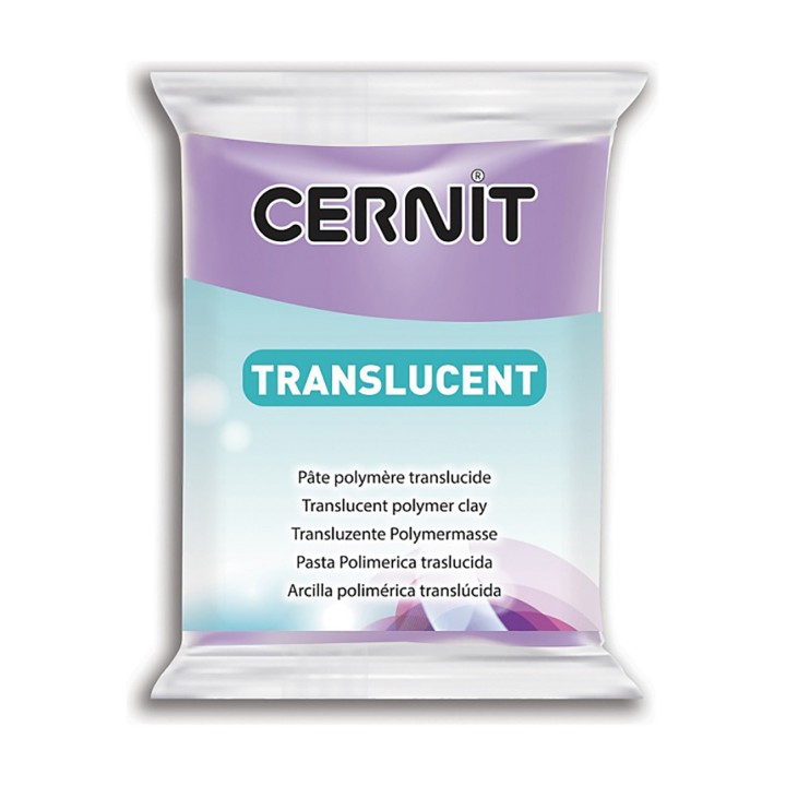Полимерная глина CERNIT translucent, 56гр, прозрачный фиолетовый