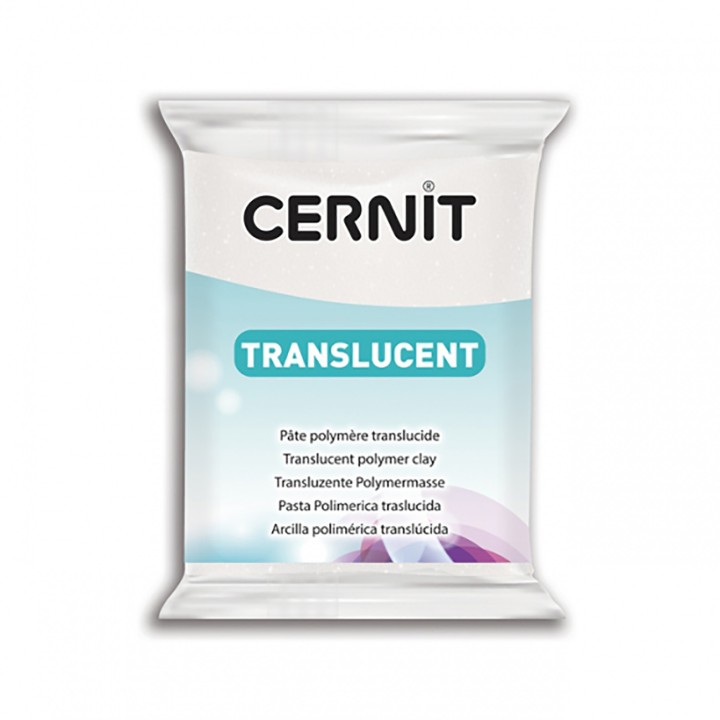 Полимерная глина CERNIT translucent, 250гр, прозрачный белый