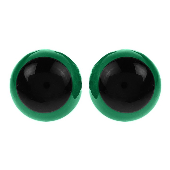 Глаза винтовые зеленые, 13 мм. 2 шт.