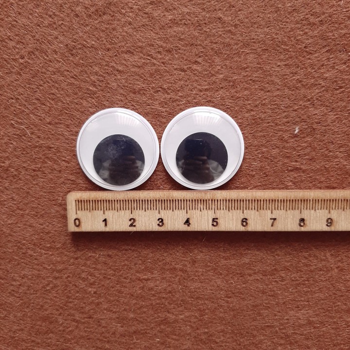 Глазки для игрушек вращающиеся, 30 мм.2 шт.