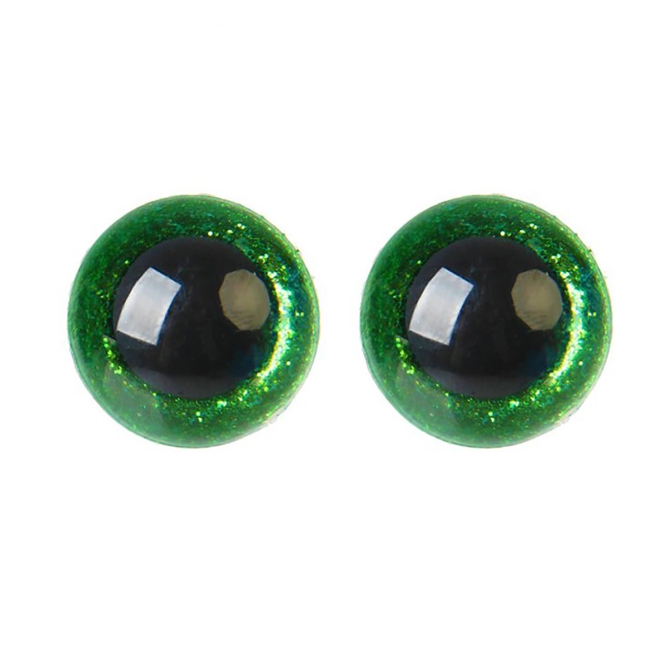 Глаза для игрушек винтовые зеленые, 20 мм. 2 шт.