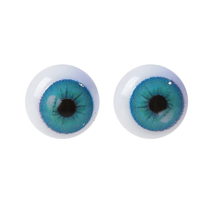 Глаза для игрушек, винтовые голубые, 8 мм. 2 шт.