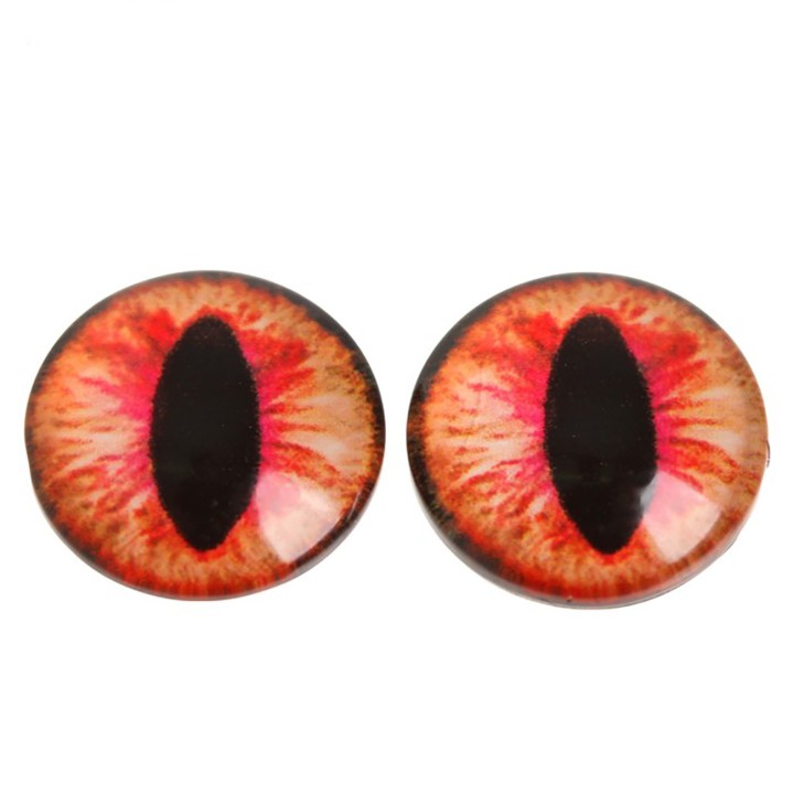 Глаза круглые красные, 10 мм. 2 шт.