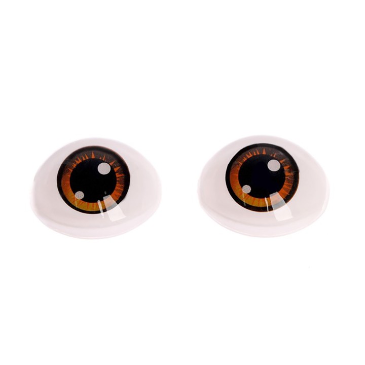 Глазки для кукол, коричневые овальные, 11,6×15,5 мм. 2 шт.