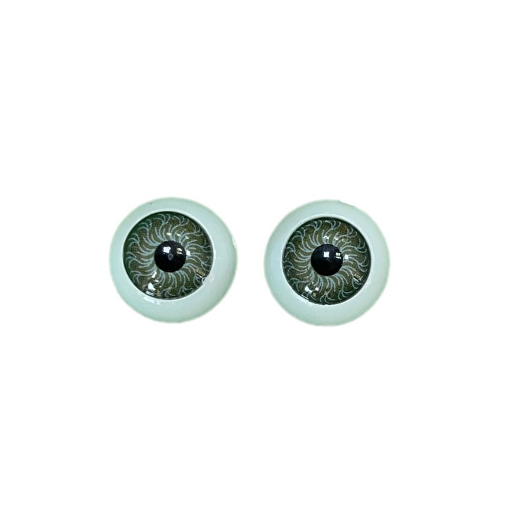 Глазки для кукол зелёные полусфера 12 мм. 2шт.