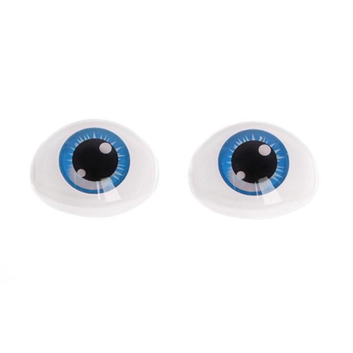 Глазки синий овальные, 19,3х26 мм. 4 шт.