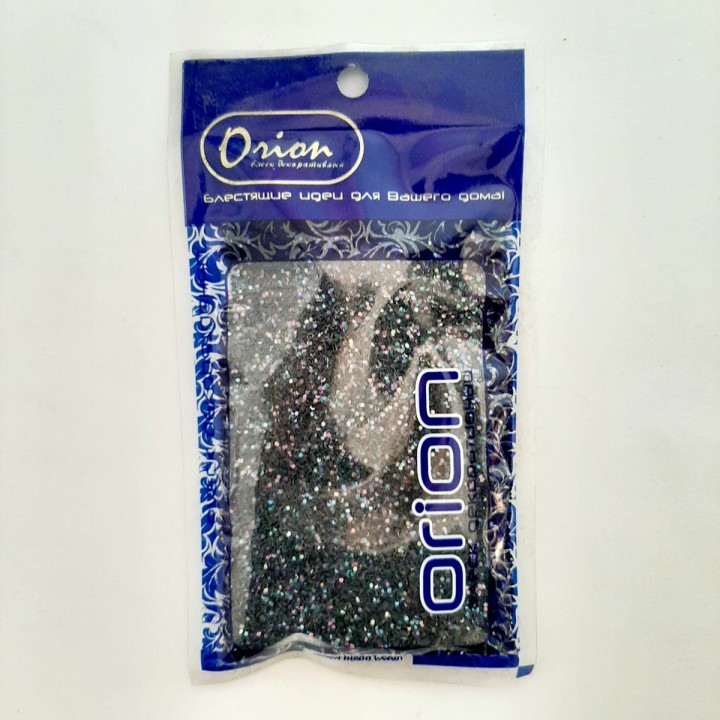 Глиттер в упаковке крупный, черный хамелеон, 60 г.