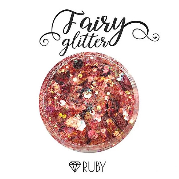 Декоративные хлопья Fairy Glitter, Ruby, 15гр.