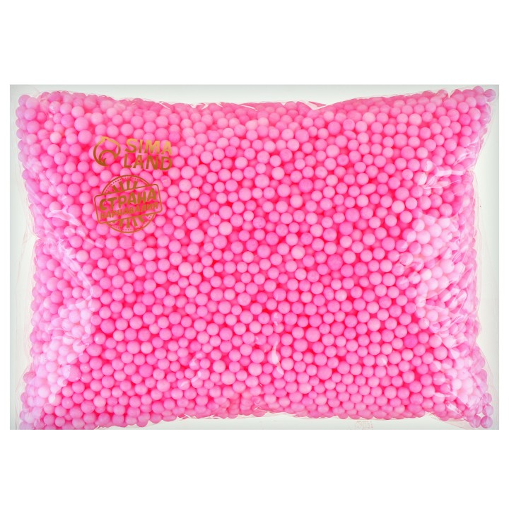 Наполнение для слайма розовый пенопласт, 0,3 см, 20 г.