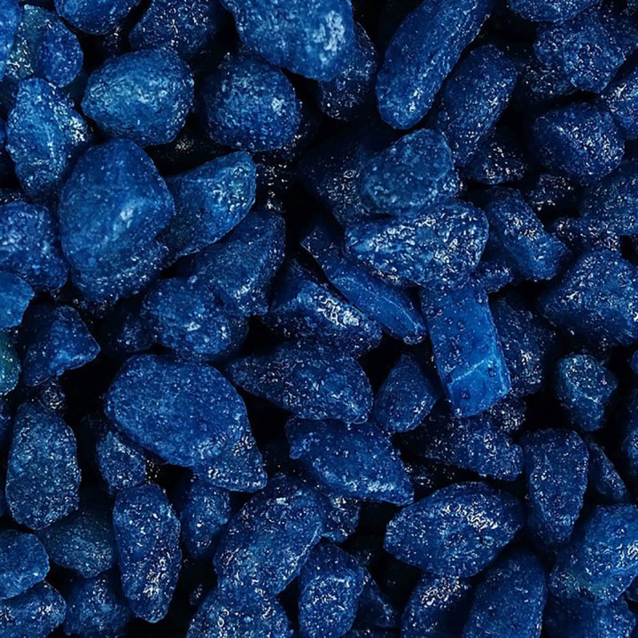 Камни декоративные обработанные, синие, 50гр. 2-5 мм.