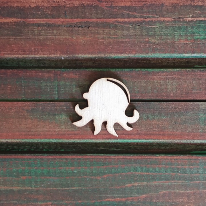 Основа для броши - Осьминог, 23х29мм.