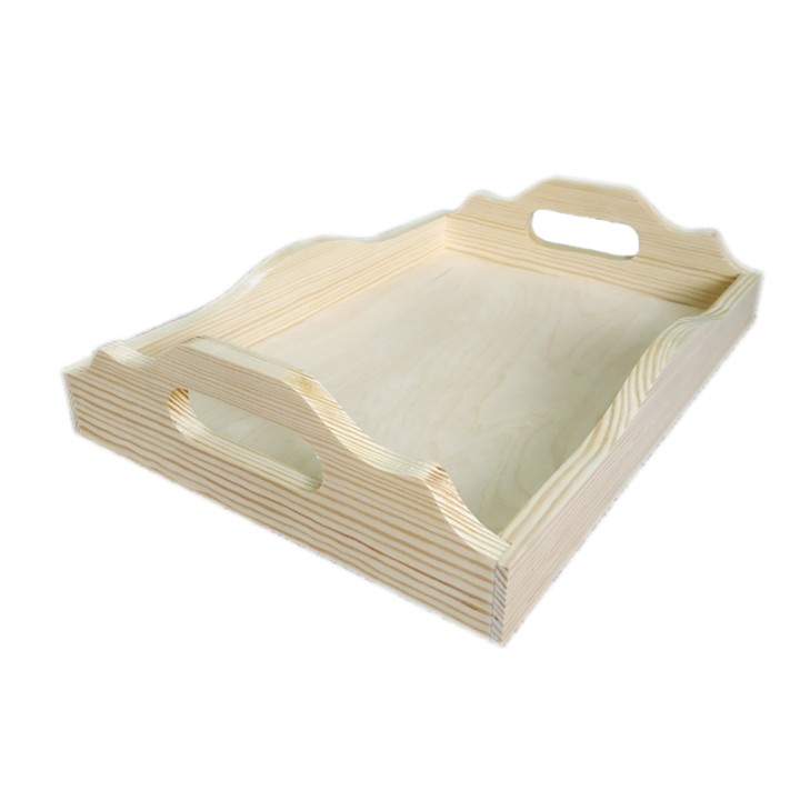 Поднос из сосны 38х27х8,5 см.