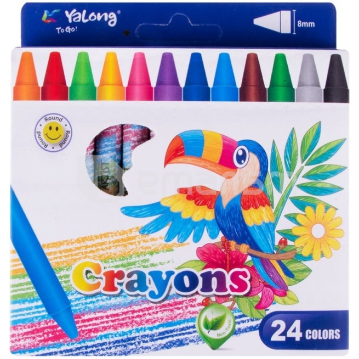 Мелки Crayons 24цв. Yalong