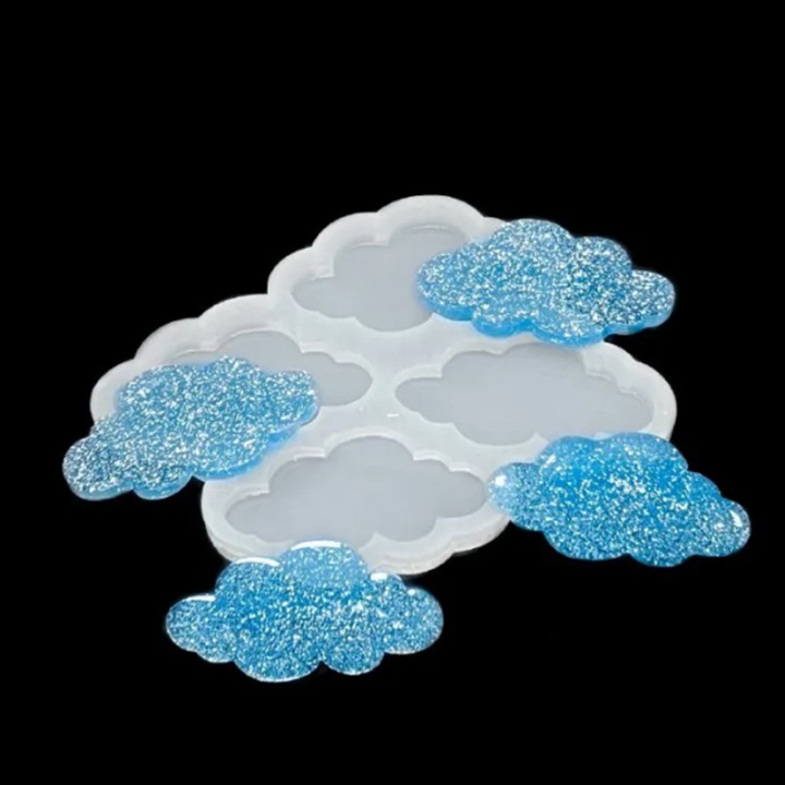 Силиконовый молд - четыре облака