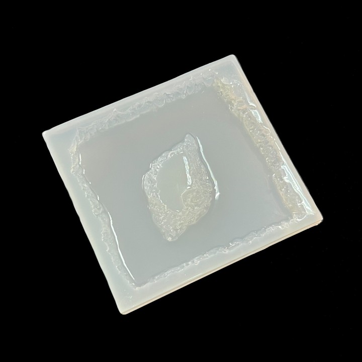 Молд силиконовый - Подстаканник квадратный с живым краем 2