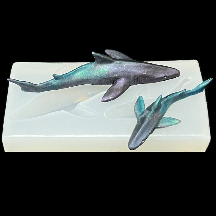 Молд силиконовый - 2 акулы