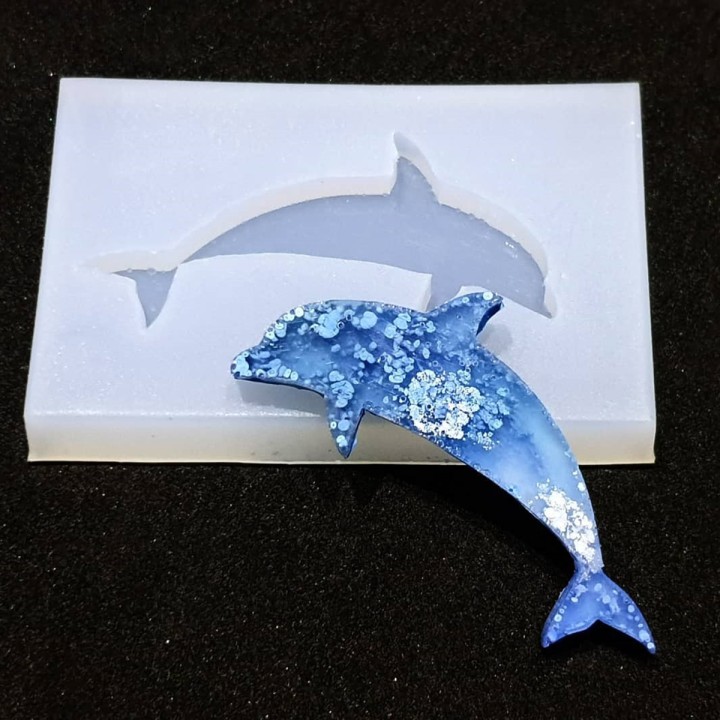 Молд силиконовый - Дельфин 7,5х4см.