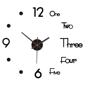 Настенные часы с надписями черные